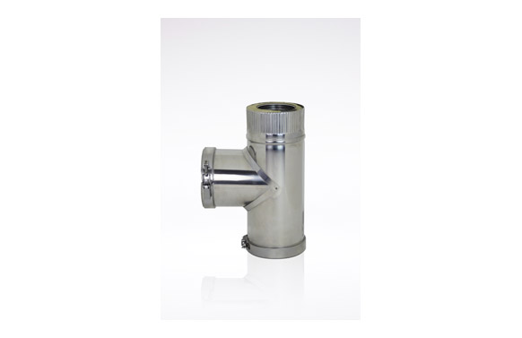 TE + TAPA - TUBO PARED ESTÚ80 MM- TE 90°